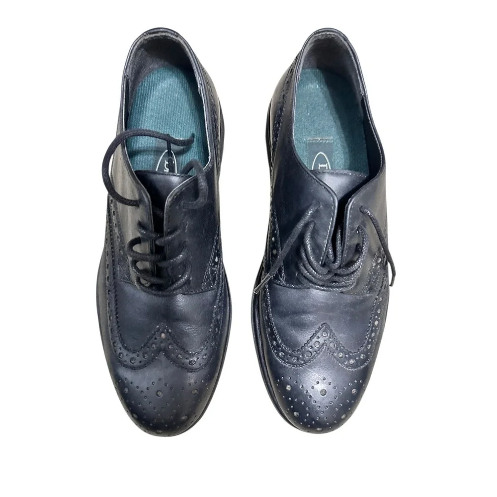 Rockport DresSports Wingtip Oxford Dress Shoes Men's 8 Black‎ Leather vintage
